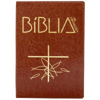 Bíblia de Aparecida - Média zíper flexível marrom